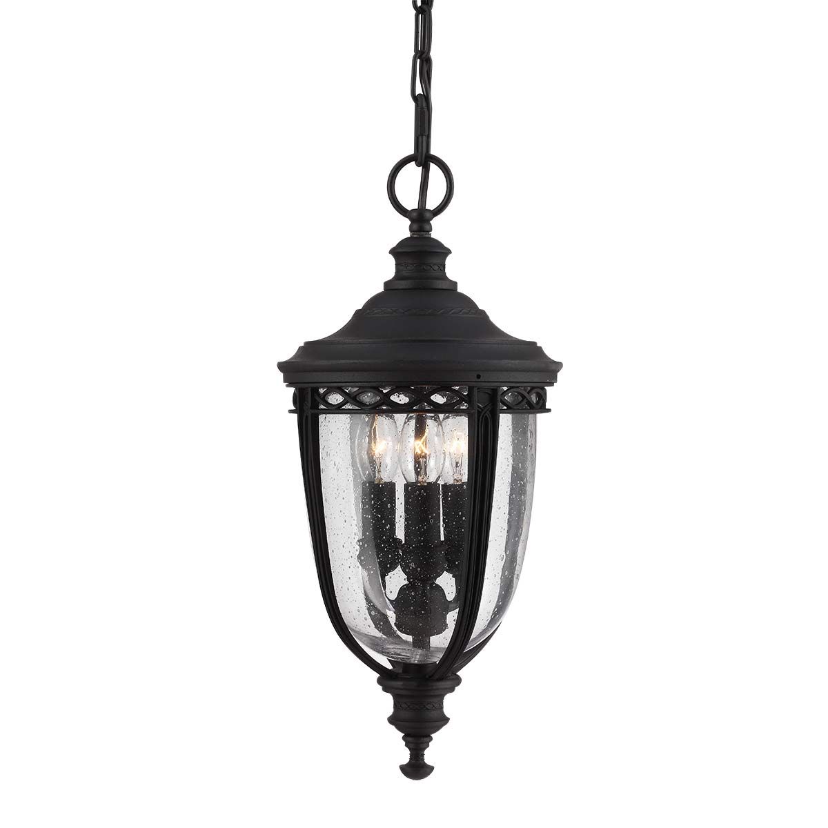 English Bridle 3 - Licht - Kettenlaterne, mittelgroß, Schwarz - Elsteadlighting - FE - EB8 - M - BLK