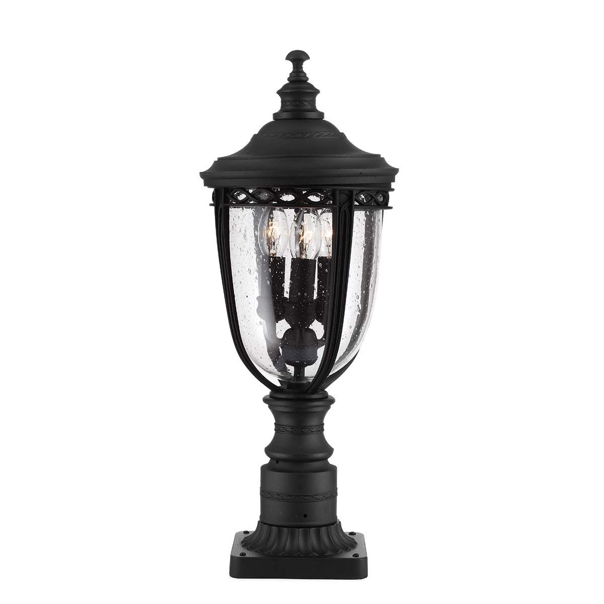 English Bridle 3 Light Medium Pedestal - Schwarz - Elsteadlighting - FE - EB3 - M - BLK