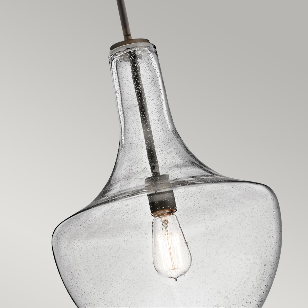 Everly 1-flammige Pendelleuchte, mittelgroß, alte Bronze - Elsteadlighting - leuchtengrosshandel24