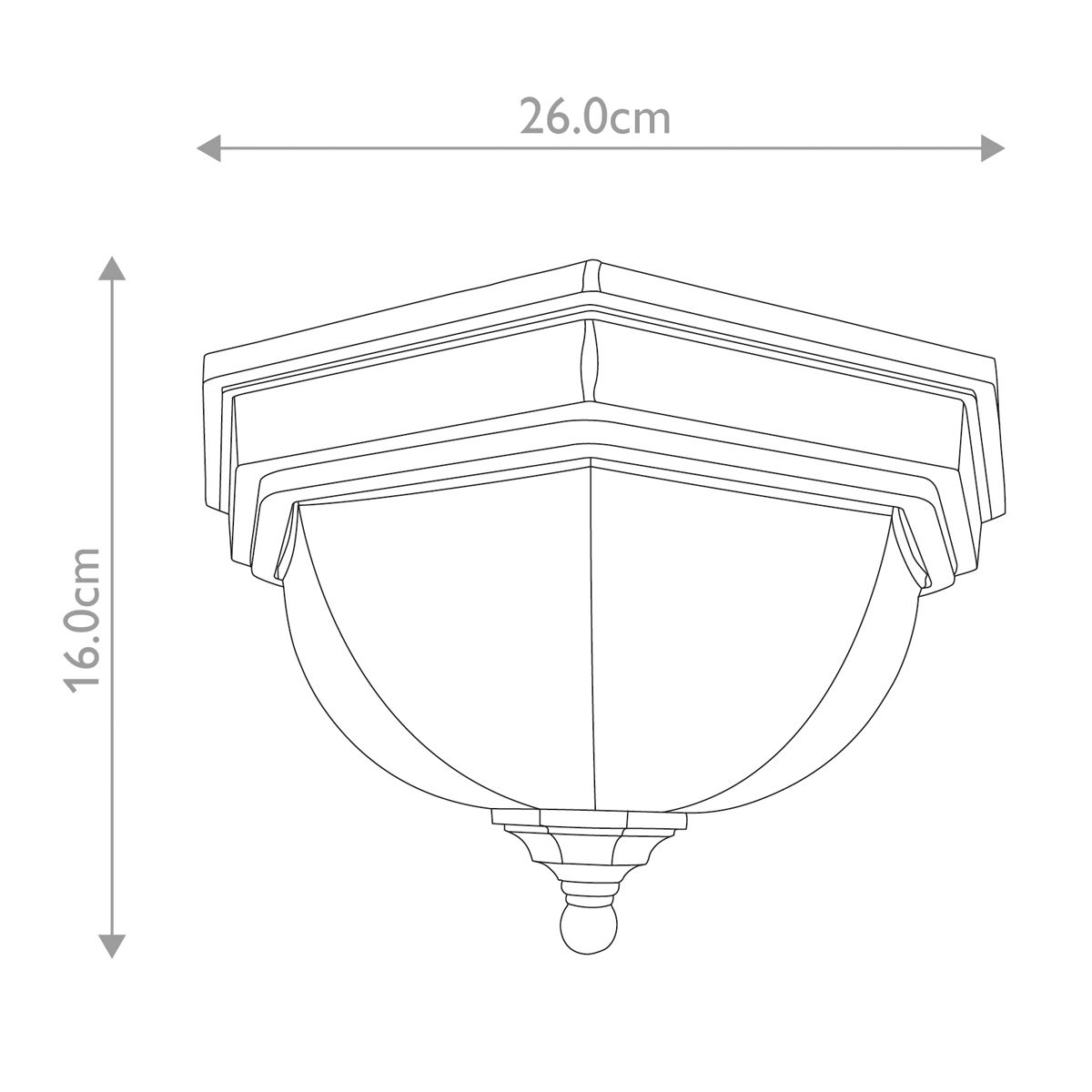 Fairford 1 - flammige Deckenlaterne - Altbronze - Elsteadlighting - GZH - FF12