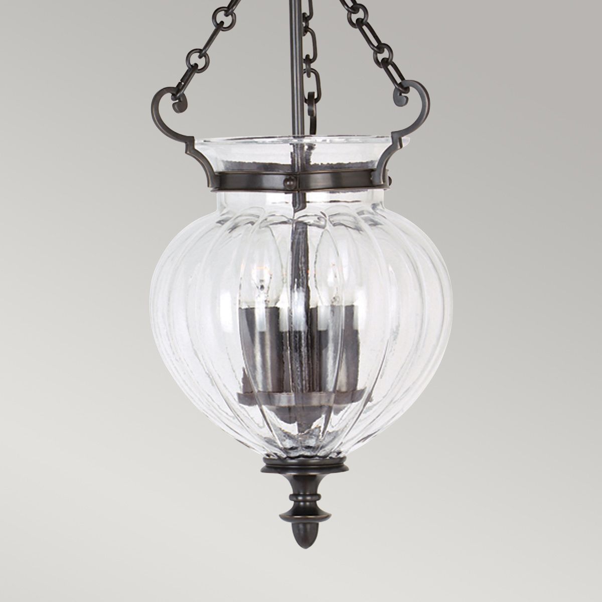 Finsbury Park 3-flammige kleine Pendelleuchte - Altbronze - Elsteadlighting - leuchtengrosshandel24