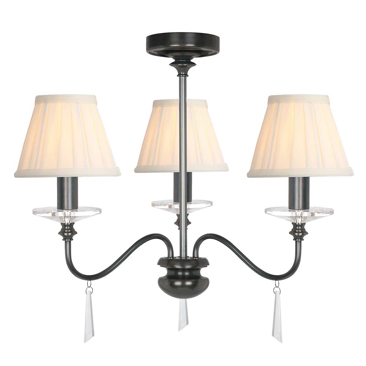 Finsbury Park Kronleuchter mit 3 Lichtern, alte Bronze - Elsteadlighting - leuchtengrosshandel24