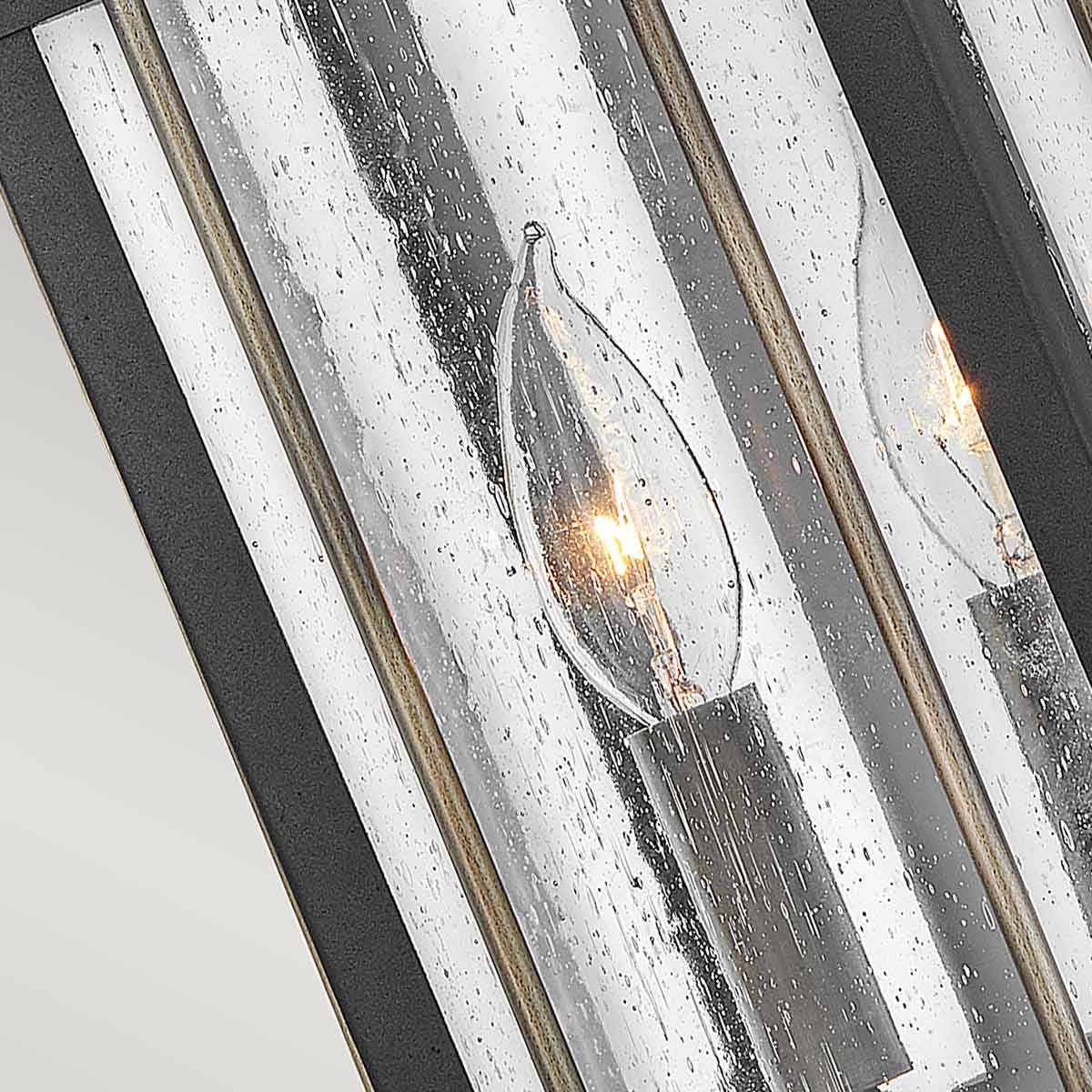 Fitzgerald 2 - flammige mittelgroße Wandlaterne - Strukturiertes Schwarz mit brünierter Bronze - Elsteadlighting - HK - FITZGERALD2 - M