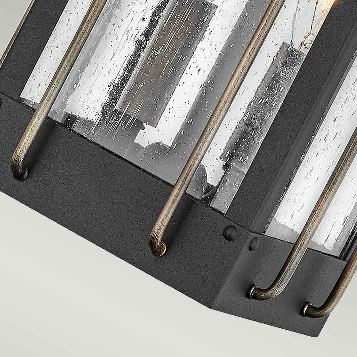 Fitzgerald 2 - flammige mittelgroße Wandlaterne - Strukturiertes Schwarz mit brünierter Bronze - Elsteadlighting - HK - FITZGERALD2 - M