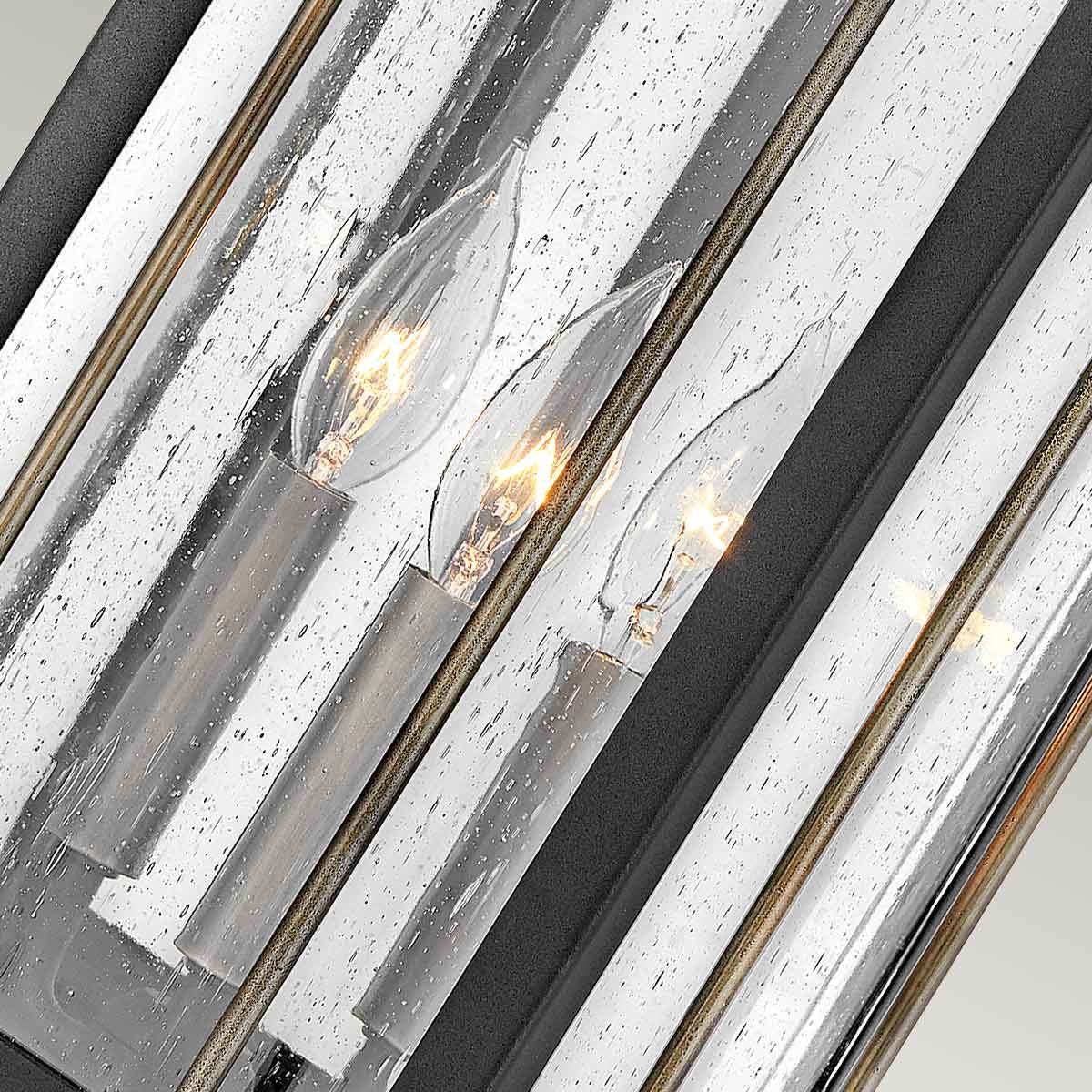 Fitzgerald 3 - flammige große Wandlaterne - Strukturiertes Schwarz mit brünierter Bronze - Elsteadlighting - HK - FITZGERALD2 - L