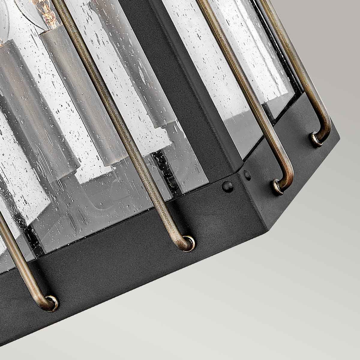Fitzgerald 3 - flammige große Wandlaterne - Strukturiertes Schwarz mit brünierter Bronze - Elsteadlighting - HK - FITZGERALD2 - L