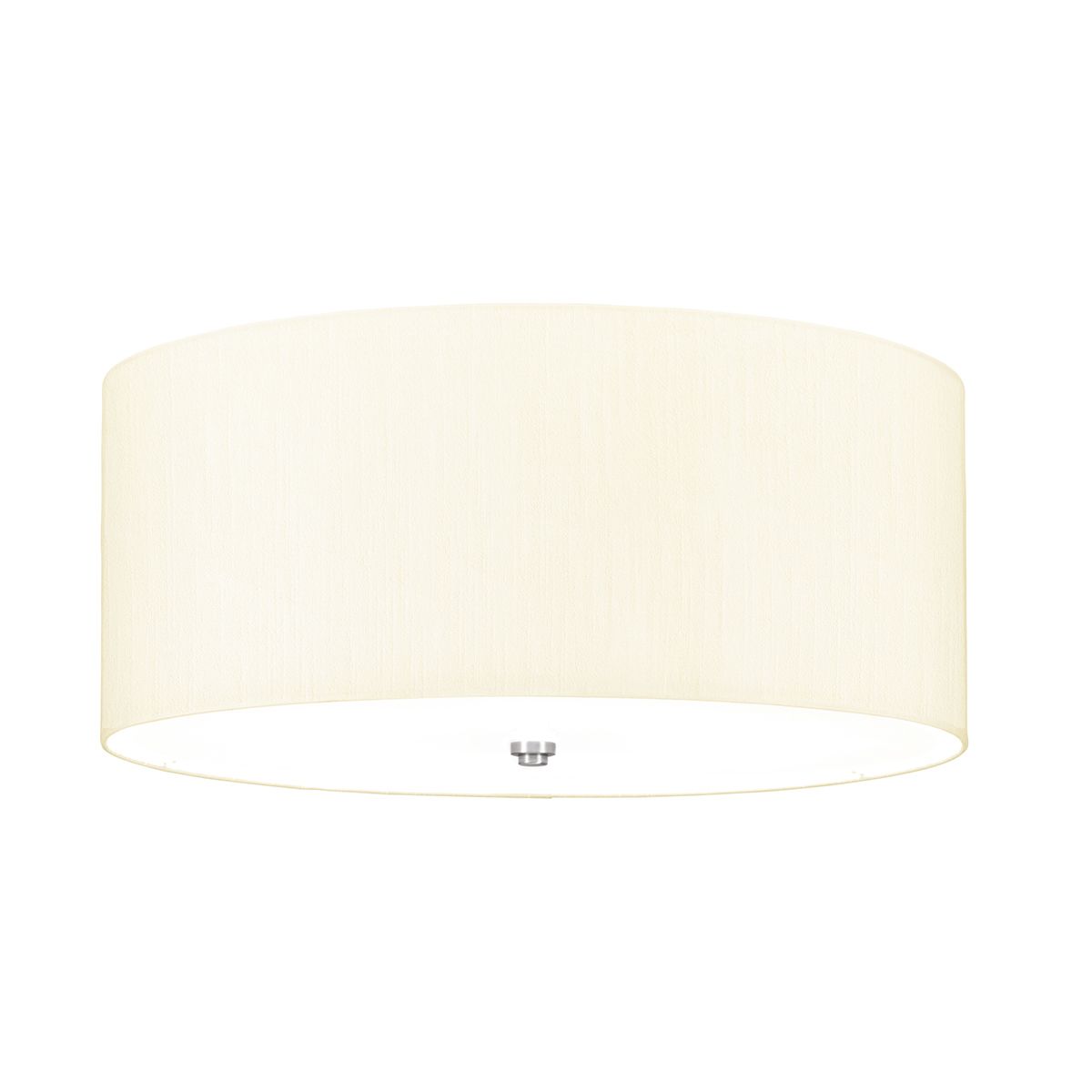 Fletcher 22" Flush - Poliertes Chrom mit Elfenbeinschirm - Elsteadlighting - leuchtengrosshandel24