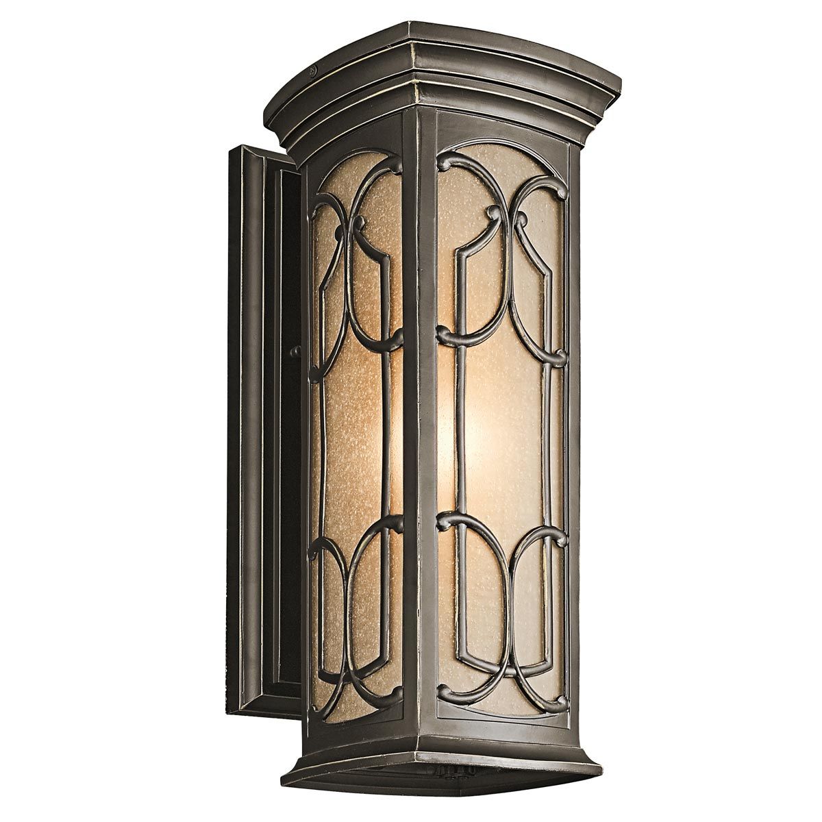Franceasi 1 - flammige mittelgroße Wandlaterne - Olde Bronze - Elsteadlighting - KL - FRANCEASI - M