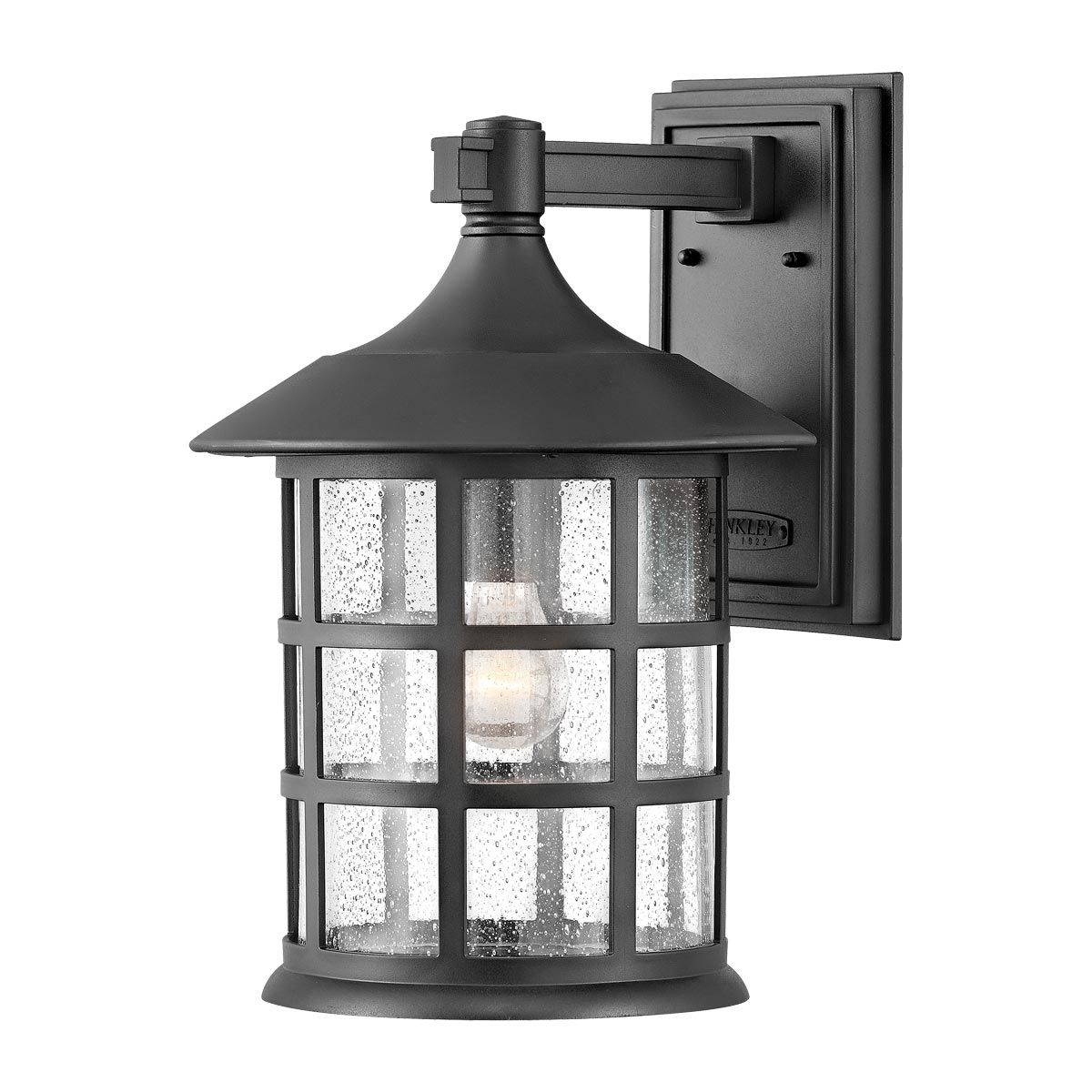 Freeport 1 - flammige große Wandlaterne - Strukturiertes Schwarz - Elsteadlighting - HK - FREEPORT2 - L - TBK