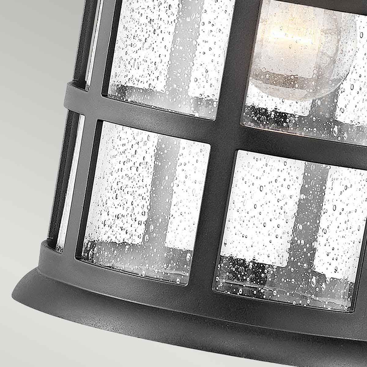 Freeport 1 - flammige große Wandlaterne - Strukturiertes Schwarz - Elsteadlighting - HK - FREEPORT2 - L - TBK