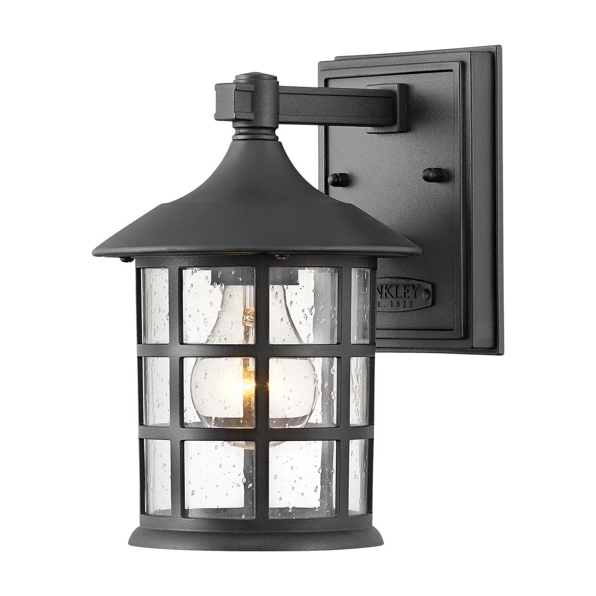 Freeport 1 - flammige kleine Wandlaterne - Strukturiertes Schwarz - Elsteadlighting - HK - FREEPORT2 - S - TBK