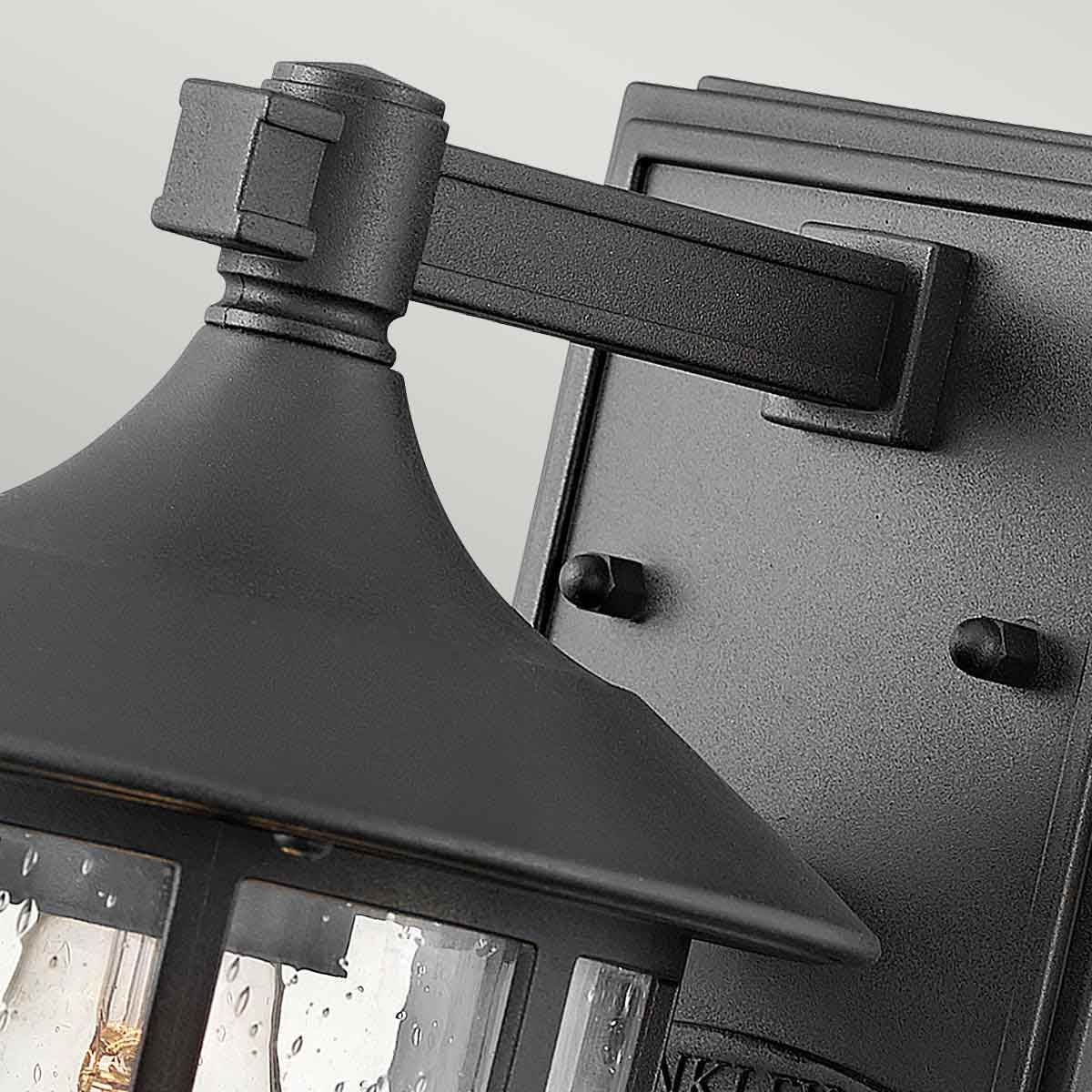 Freeport 1 - flammige kleine Wandlaterne - Strukturiertes Schwarz - Elsteadlighting - HK - FREEPORT2 - S - TBK