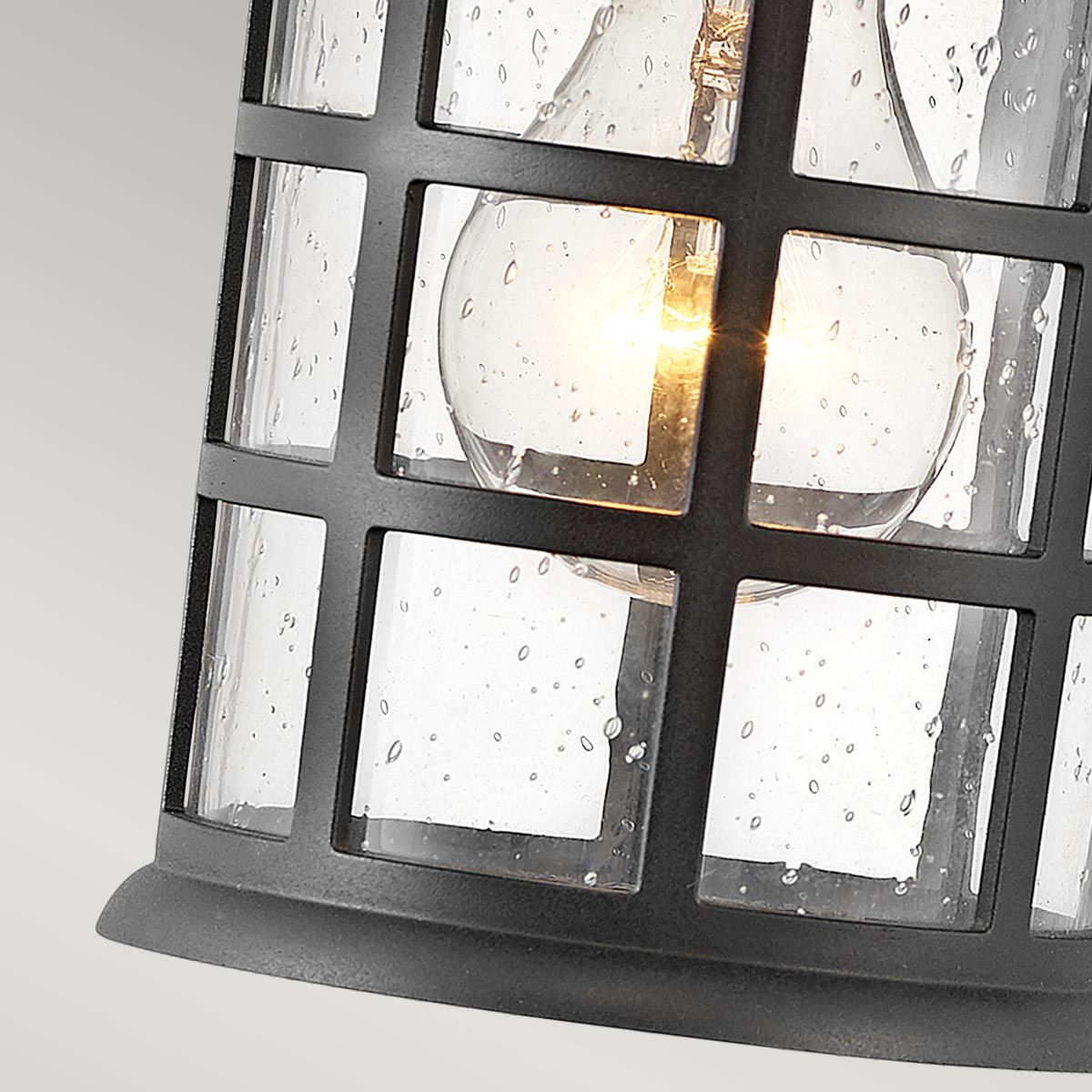 Freeport 1 - flammige kleine Wandlaterne - Strukturiertes Schwarz - Elsteadlighting - HK - FREEPORT2 - S - TBK