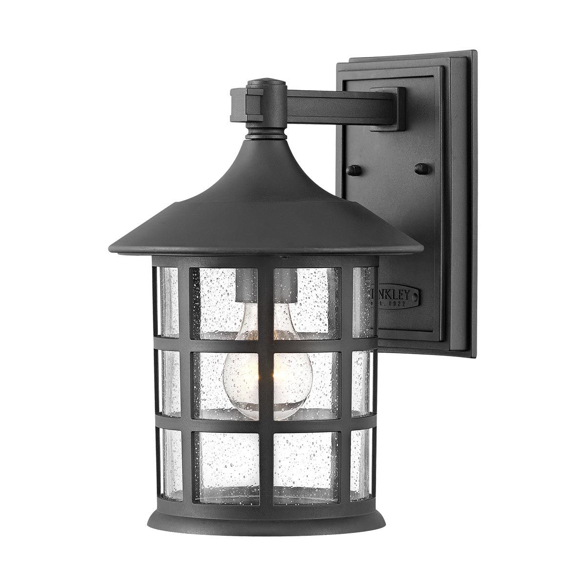Freeport 1 - flammige mittelgroße Wandlaterne - Strukturiertes Schwarz - Elsteadlighting - HK - FREEPORT2 - M - TBK
