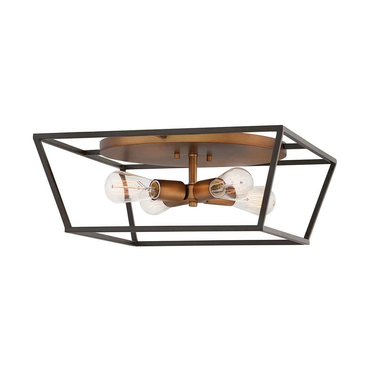 Fulton 4-flammige Deckenleuchte - Bronze und Messing - Elsteadlighting - leuchtengrosshandel24