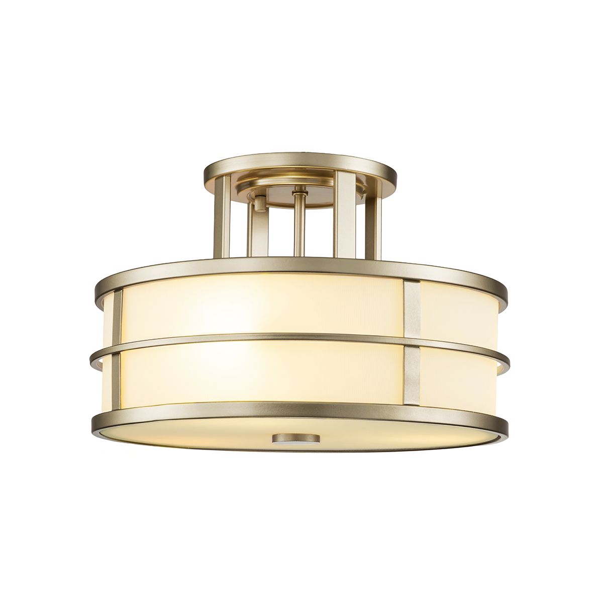 Fusion 3-flammige Halbdeckenleuchte, Messing natur lackiert - Elsteadlighting - leuchtengrosshandel24