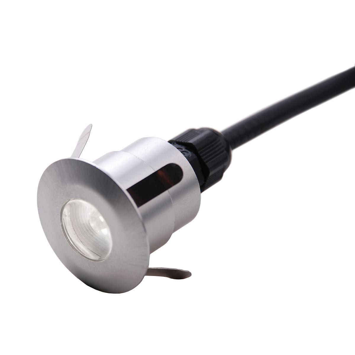 Fusion Plain Push In, Boden - /Deckleuchte - gebürstetes/bearbeitetes Aluminium - Elsteadlighting - GZ - FUSION11