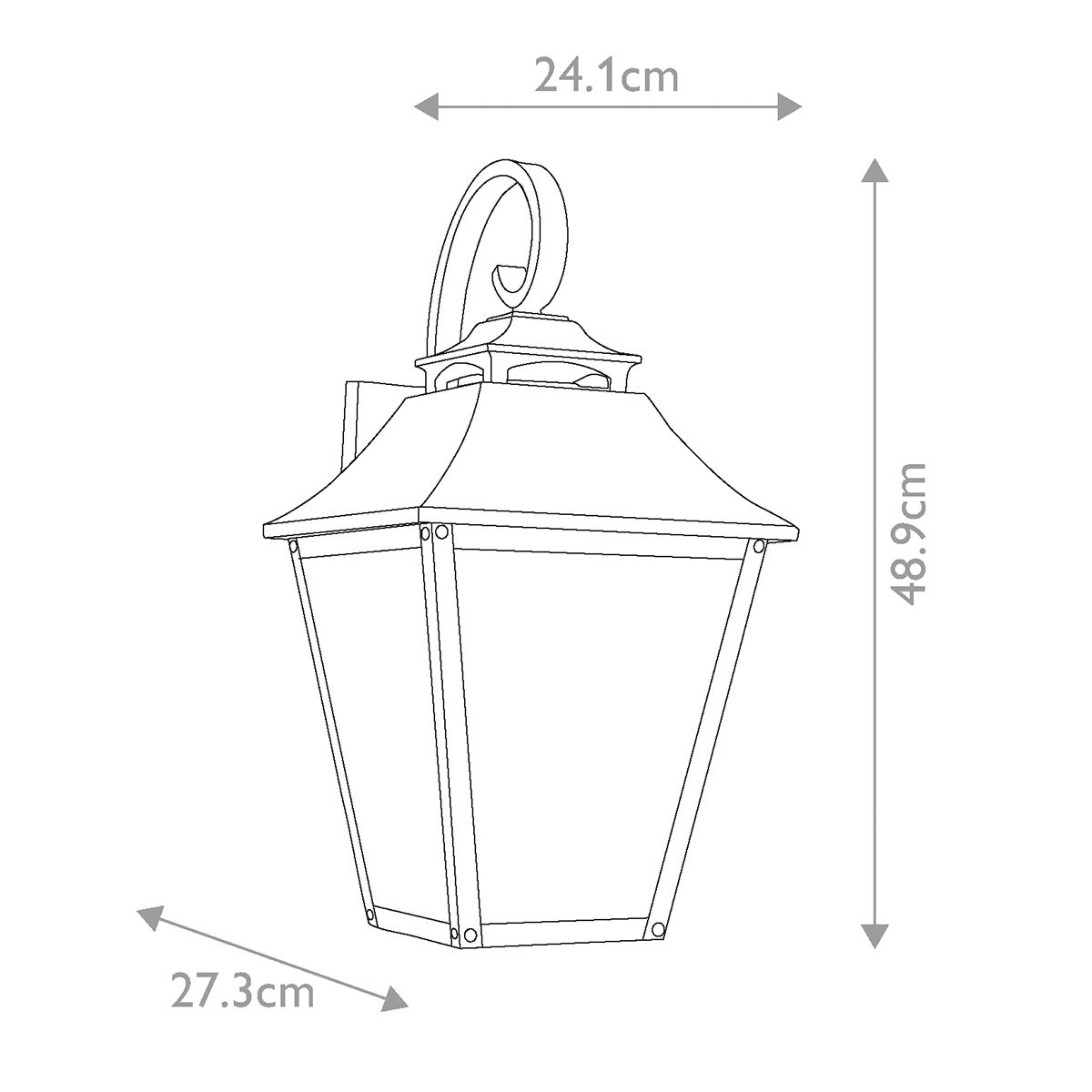 Galena 3 - flammige große Wandlaterne - Zobel - Elsteadlighting - FE - GALENA2 - L - SBL
