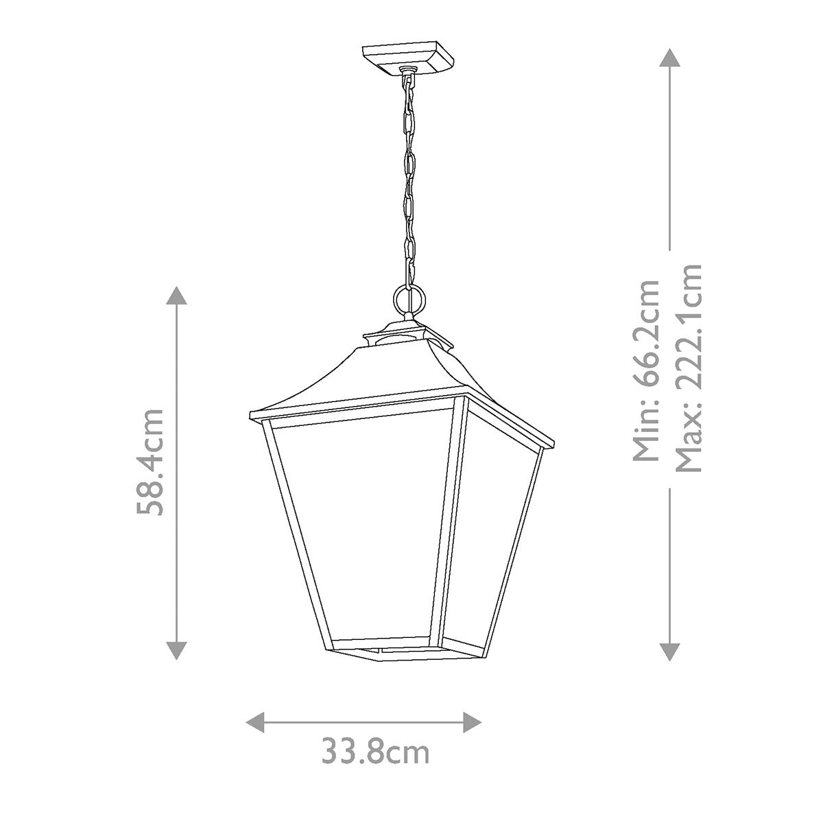 Galena 4 - Licht - Kettenlaterne - Zobel - Elsteadlighting - FE - GALENA8 - XL - SBL