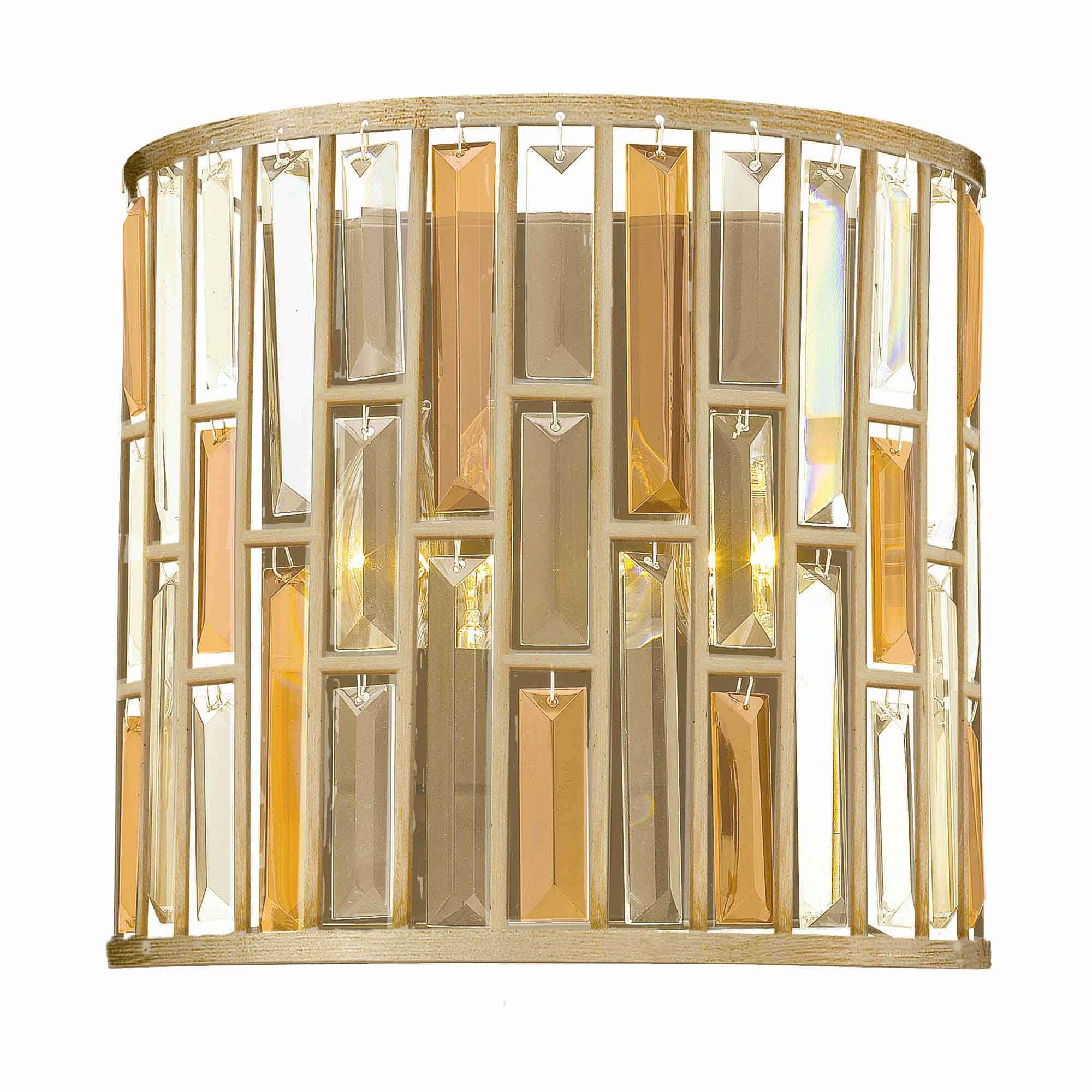 Gemma 2-flammige Wandleuchte - Blattsilber - Elsteadlighting - leuchtengrosshandel24