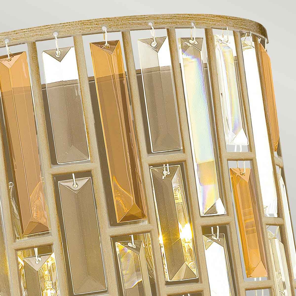 Gemma 2-flammige Wandleuchte - Blattsilber - Elsteadlighting - leuchtengrosshandel24