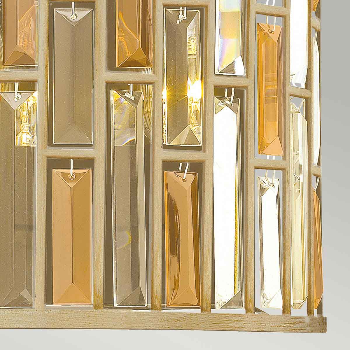 Gemma 2-flammige Wandleuchte - Blattsilber - Elsteadlighting - leuchtengrosshandel24