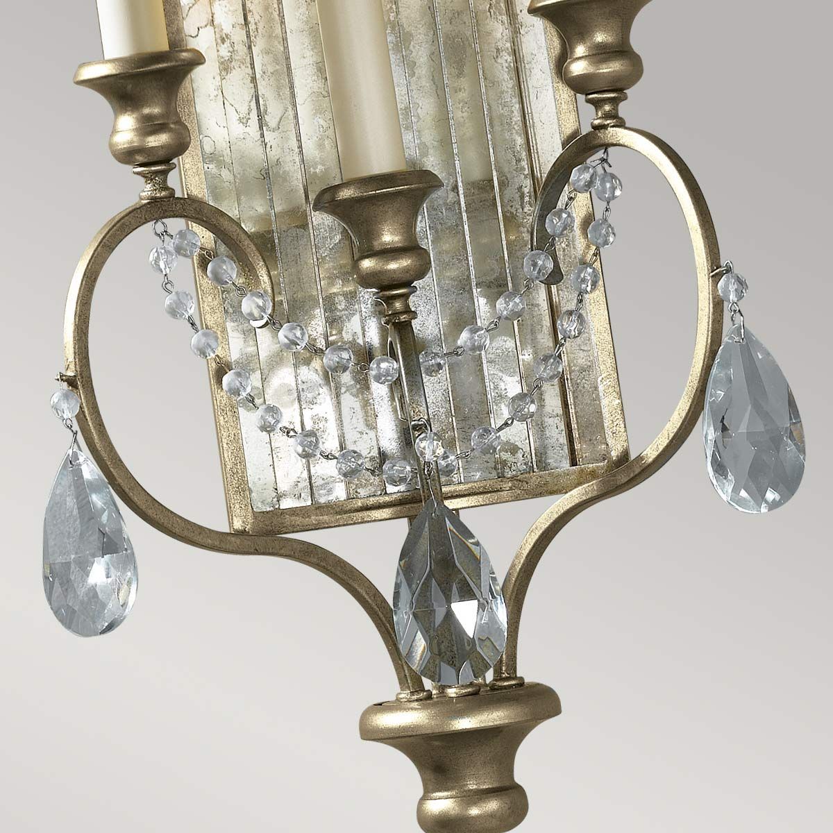 Gianna 3-flammige Wandleuchte - Vergoldetes Silber - Elsteadlighting - leuchtengrosshandel24