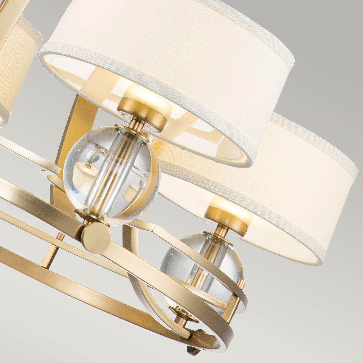 Gotham Kronleuchter mit 4 Lichtern, gebürstetes Messing - Elsteadlighting - leuchtengrosshandel24