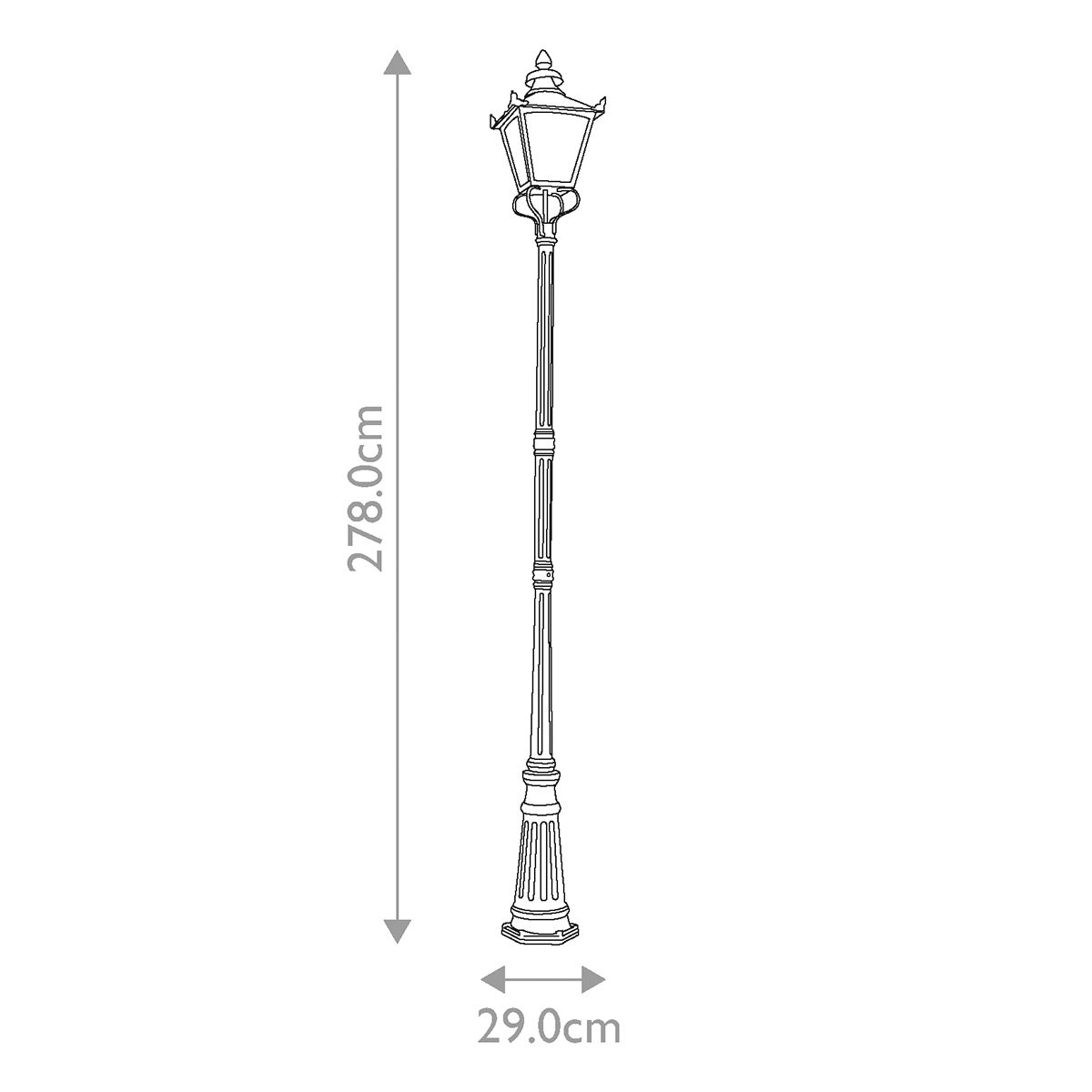 Grampian Laternenpfahl mit 1 Licht, Schwarz - Elsteadlighting - GP1 - BLACK