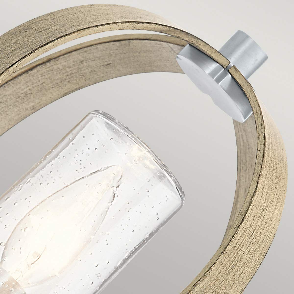 Grand Bank 1-flammige Wandleuchte für den Außenbereich – Antikgrau im Used-Look und gebürstetes Aluminium - Elsteadlighting - leuchtengrosshandel24