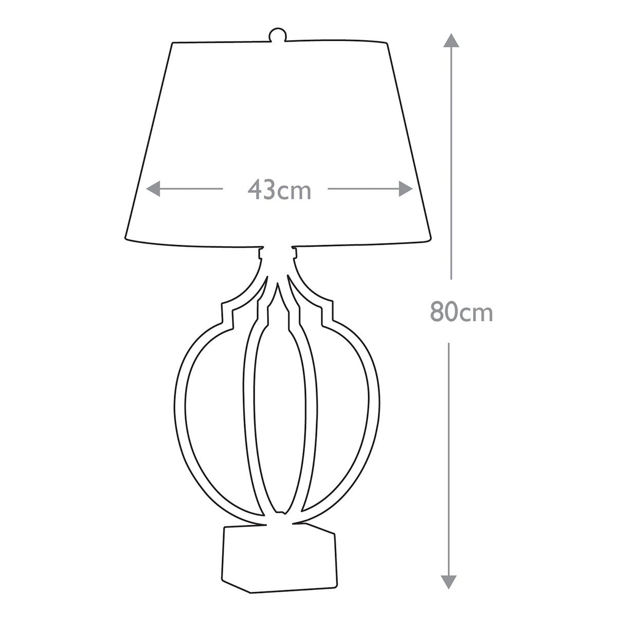 Grandeur 1-flammige Tischlampe - Ebonisiertes Blattsilber/Schwarz - Elsteadlighting - leuchtengrosshandel24