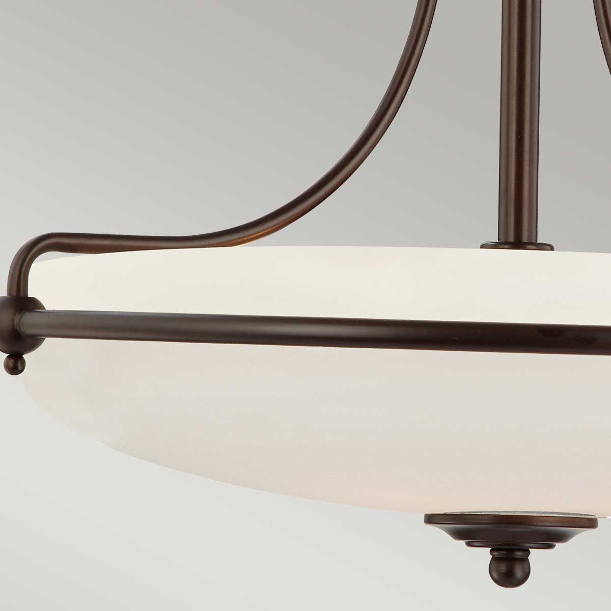 Griffin 3-flammige Halbdeckenleuchte - Palladian Bronze - Elsteadlighting - leuchtengrosshandel24