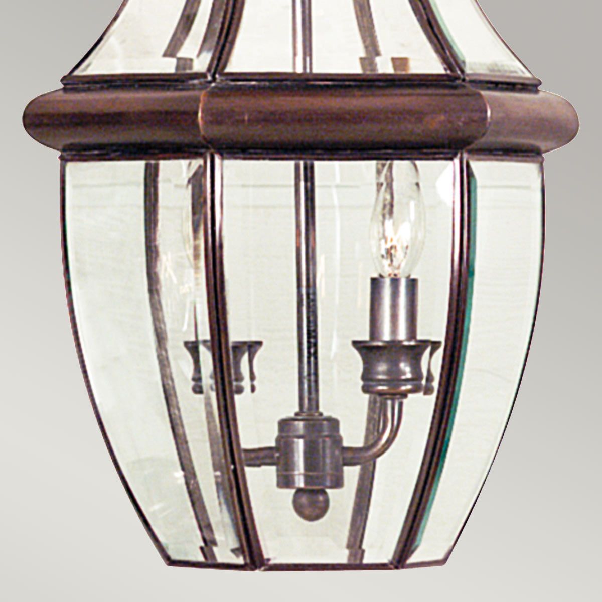 Große Kettenlaterne Newbury mit 2 Lichtern, lackiertes gealtertes Kupfer - Elsteadlighting - QZ - NEWBURY8 - L - AC