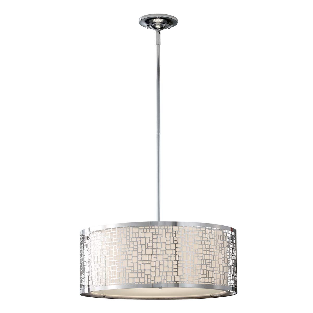 Große Pendelleuchte Joplin mit 3 Lichtern, Chrom - Elsteadlighting - leuchtengrosshandel24