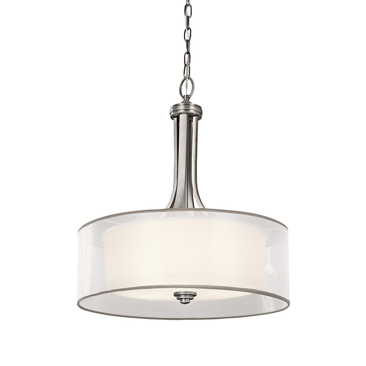Große Pendelleuchte Lacey mit 4 Lichtern, Antikzinn - Elsteadlighting - leuchtengrosshandel24