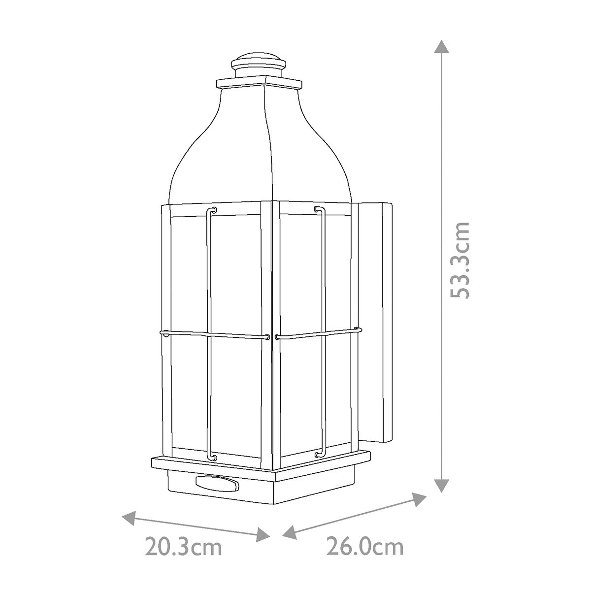 Große Wandlaterne Bingham mit 3 Lichtern, Sienna - Elsteadlighting - HK - BINGHAM - L