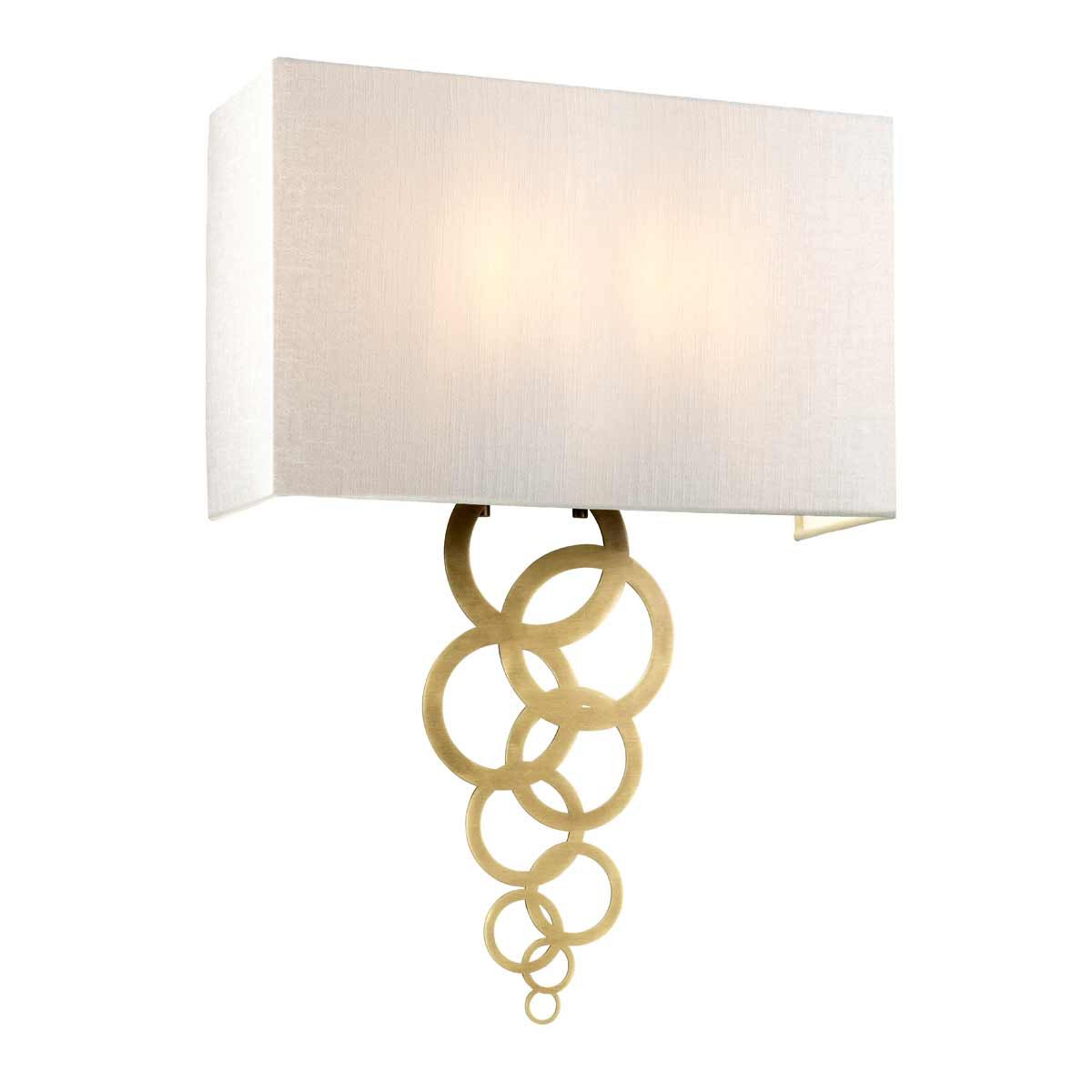 Große Wandleuchte Rosa mit 2 Lichtern - Gealtertes Messing - Elsteadlighting - ROSA - LARGE - AB