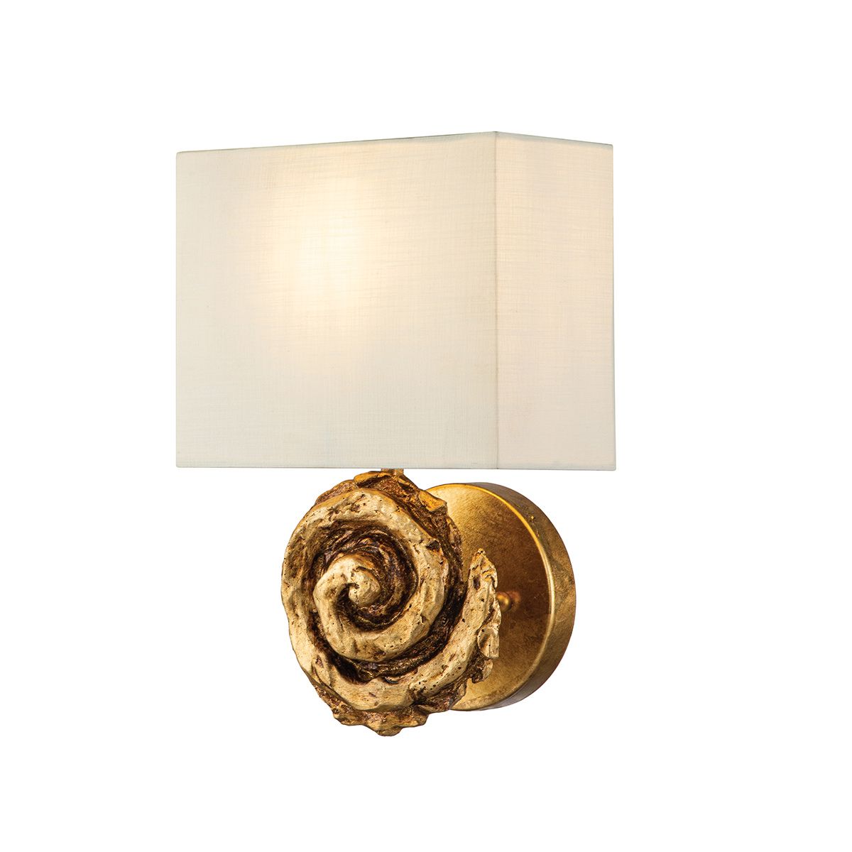 Große Wandleuchte „Swirl“ 1 l, Blattgold - Elsteadlighting - leuchtengrosshandel24