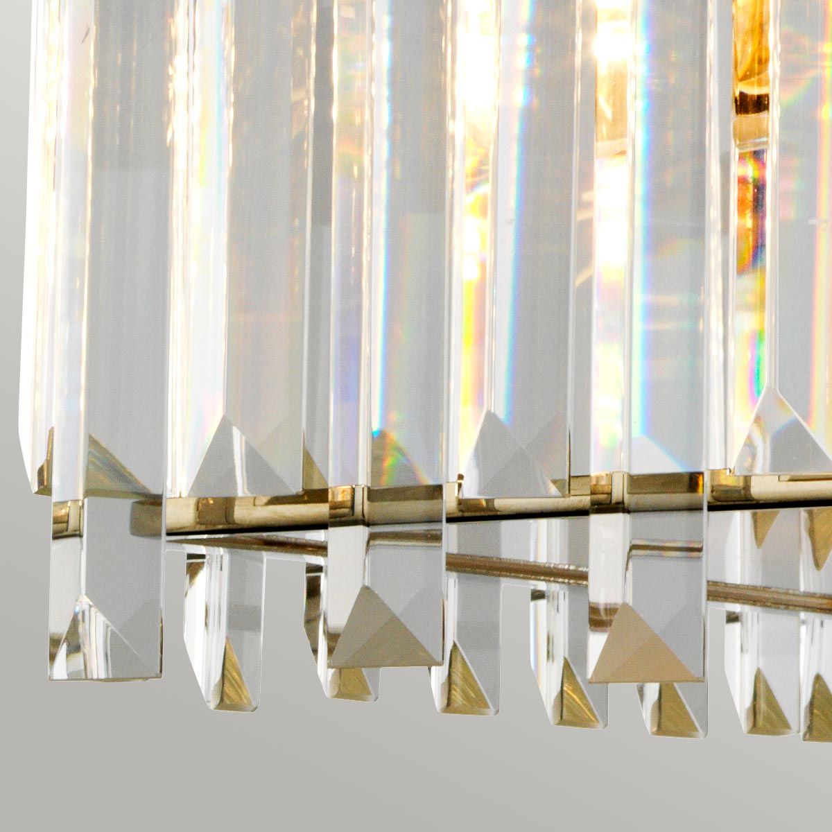 Großer Kronleuchter Aries mit 4 Lichtern, poliertes Nickel - Elsteadlighting - leuchtengrosshandel24