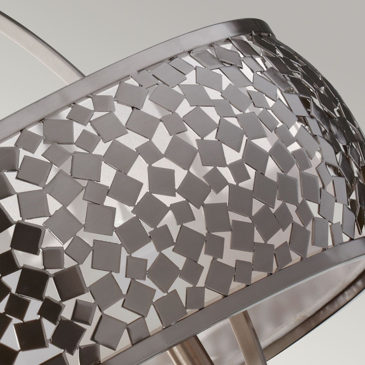 Großer Kronleuchter Zara, 4 Lichter, gebürsteter Stahl - Elsteadlighting - FE - ZARA4 - L