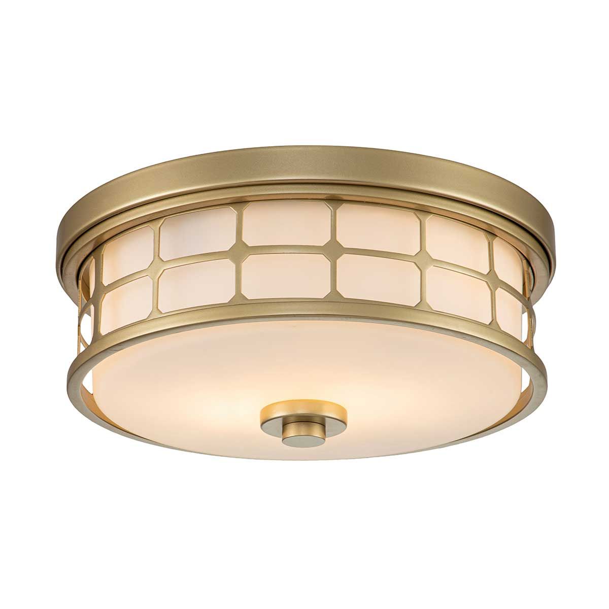 Guardian 2-flammige Deckenleuchte, Messing natur lackiert - Elsteadlighting - leuchtengrosshandel24