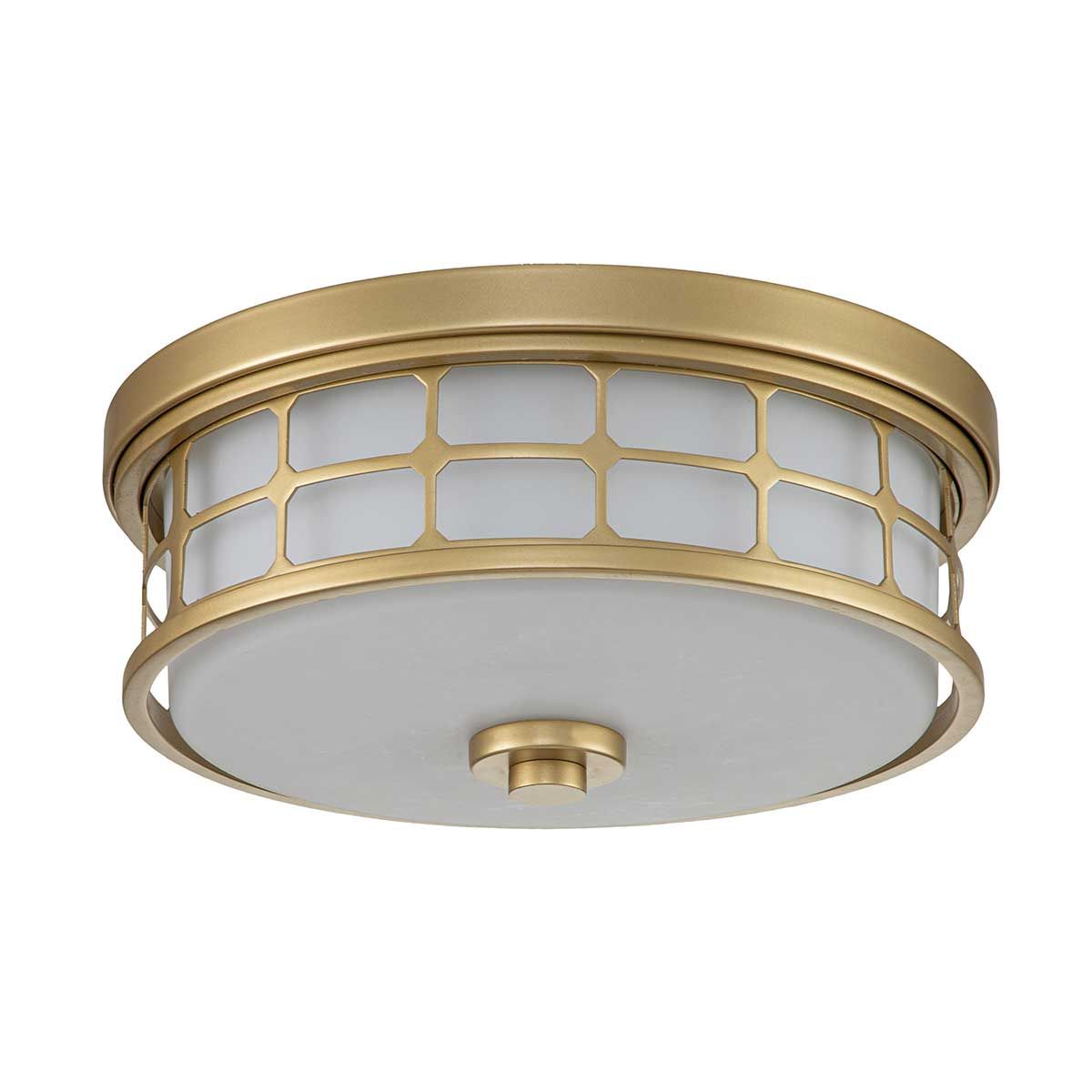 Guardian 2-flammige Deckenleuchte, Messing natur lackiert - Elsteadlighting - leuchtengrosshandel24