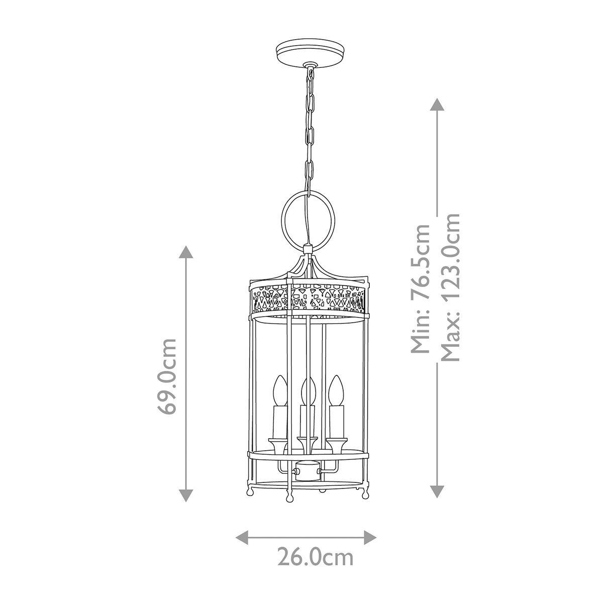 Guildhall-Anhänger - Poliertes Nickel - Elsteadlighting - leuchtengrosshandel24