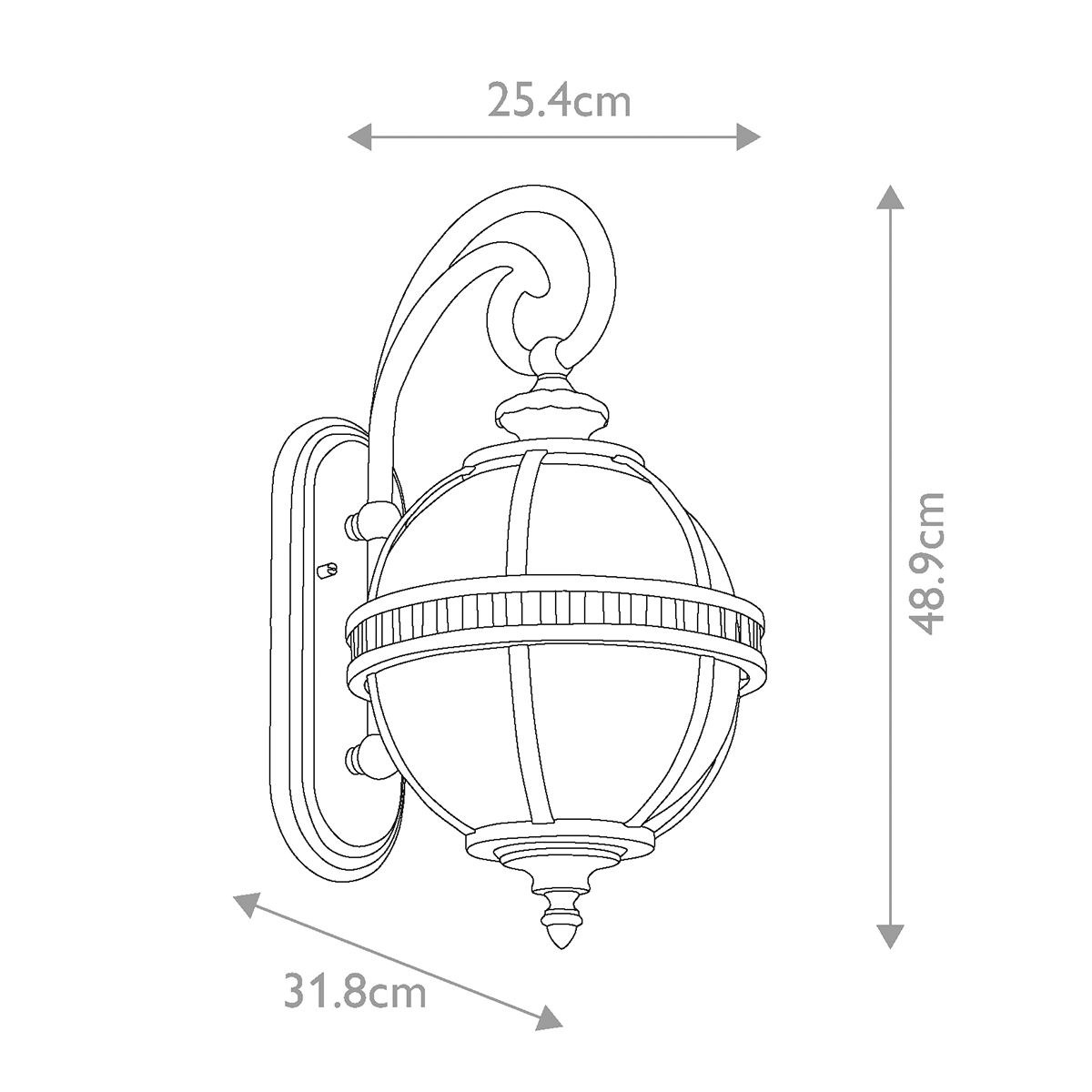 Halleron 2 - flammige Wandlaterne - Londonderry - Elsteadlighting - KL - HALLERON - 2S