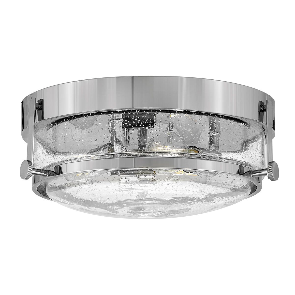 Harper 3-flammige Deckenleuchte - Poliertes Chrom, Stahl, klares Saatglas - Elsteadlighting - leuchtengrosshandel24