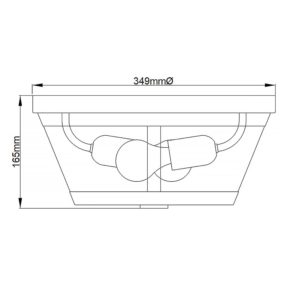 Harrow 2-flammige Deckenleuchte, poliertes Nickel - Elsteadlighting - leuchtengrosshandel24