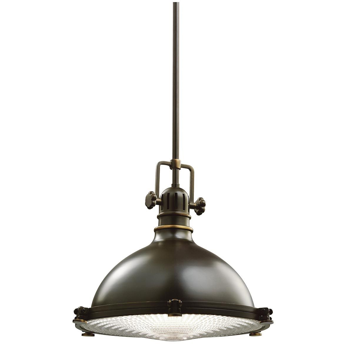 Hatteras Bay 1-flammige Pendelleuchte, mittelgroß, alte Bronze - Elsteadlighting - leuchtengrosshandel24
