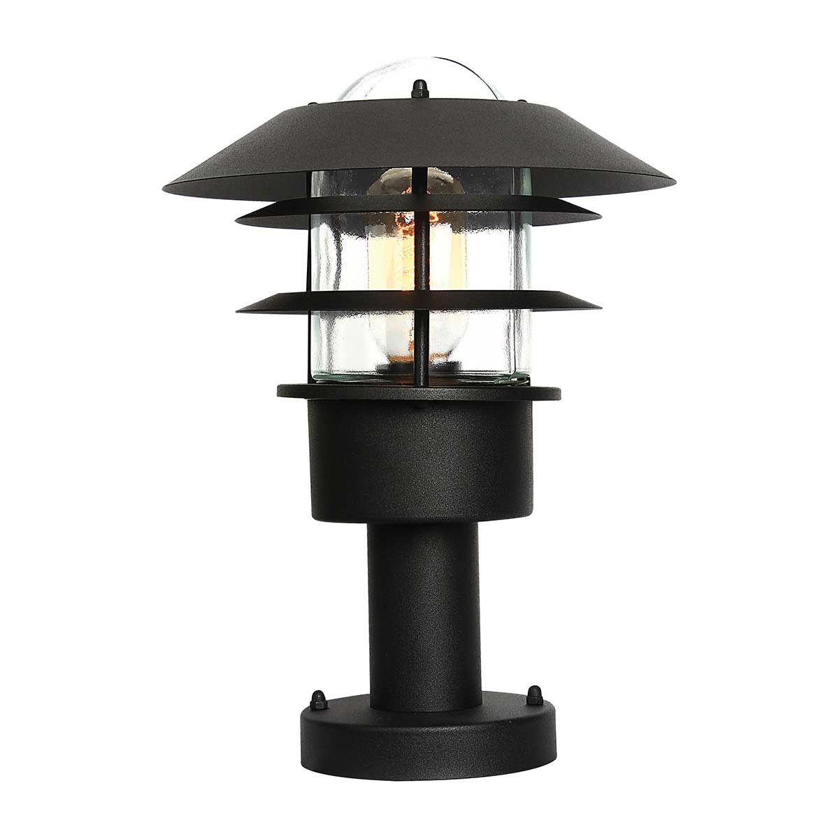 Helsingor 1 - flammige Sockellaterne - Schwarz - Elsteadlighting - HELSINGOR - PED - BK