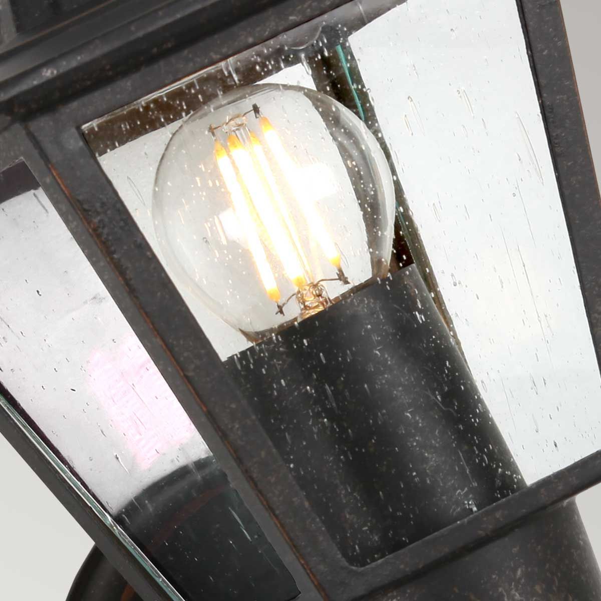 Highnam 1 - flammige Wandlaterne - Verwitterte Bronze - Elsteadlighting - GZH - HN1