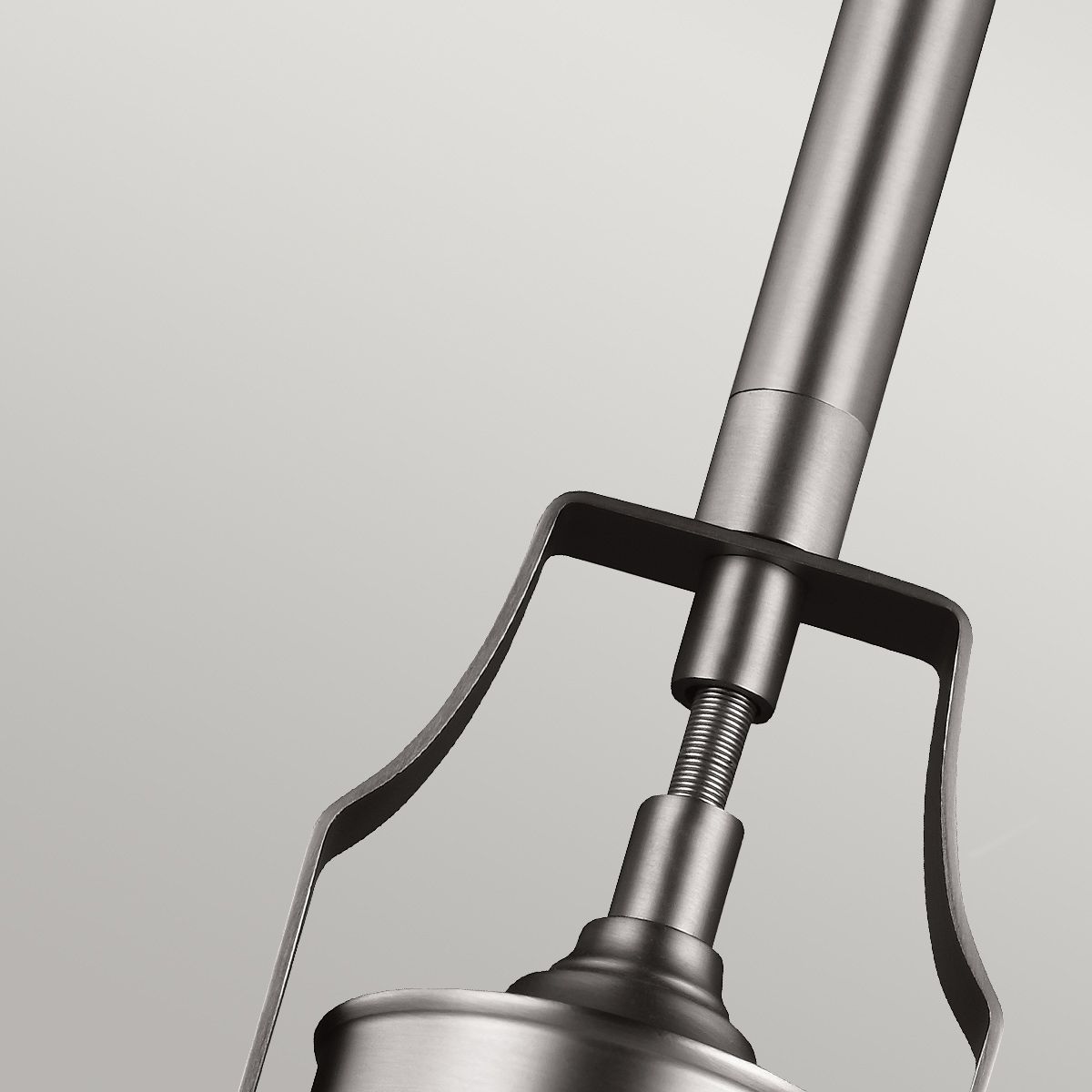 Hobson Pendelleuchte, 1-flammig, mittelgroß, Satin-Nickel - Elsteadlighting - leuchtengrosshandel24